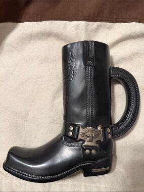 Harley-Davidson Black Men's Leather Biker Boot Mug